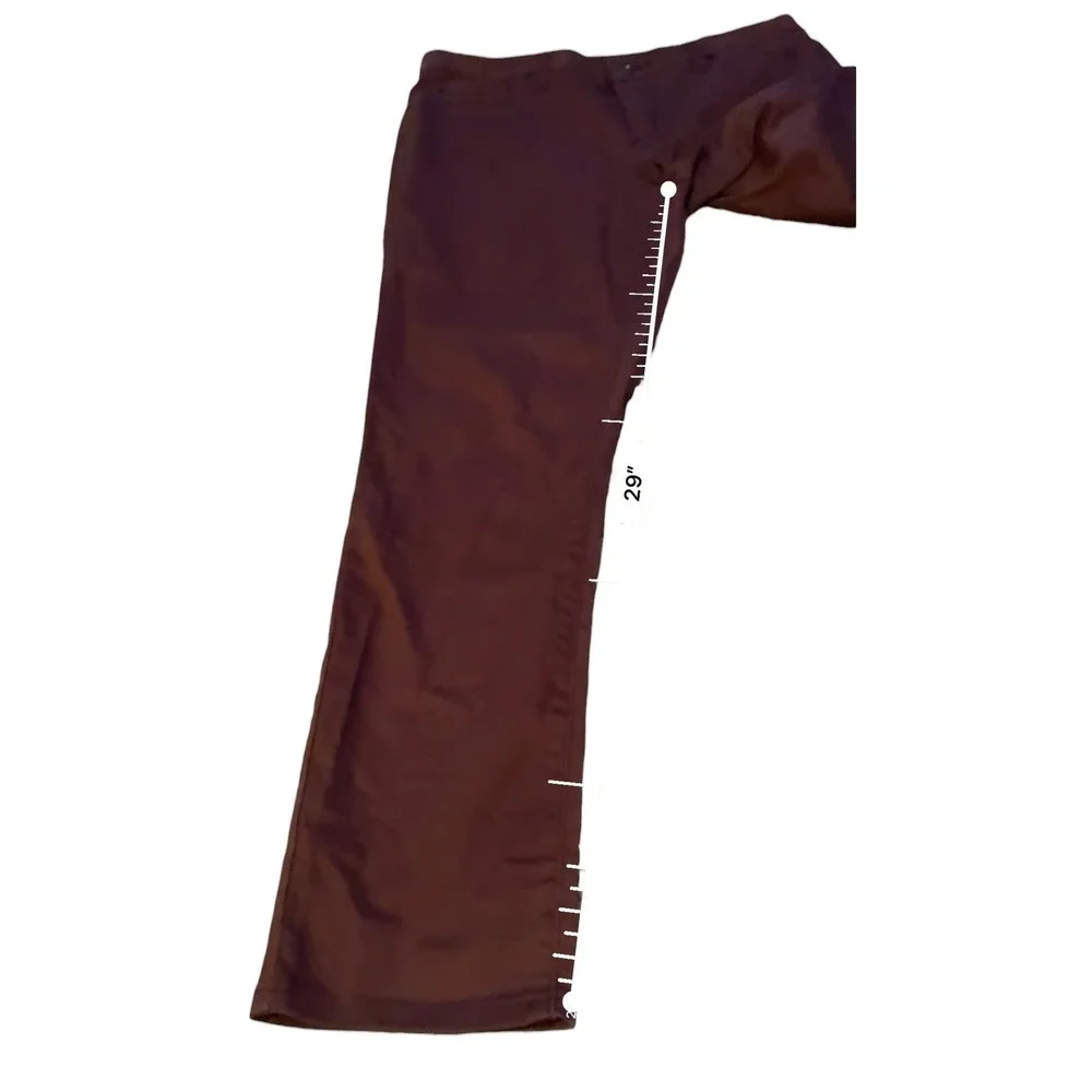 Prana Kayla High Rise Jeans Women's 10 Brown Burgundy Stretch Casual Denim Style